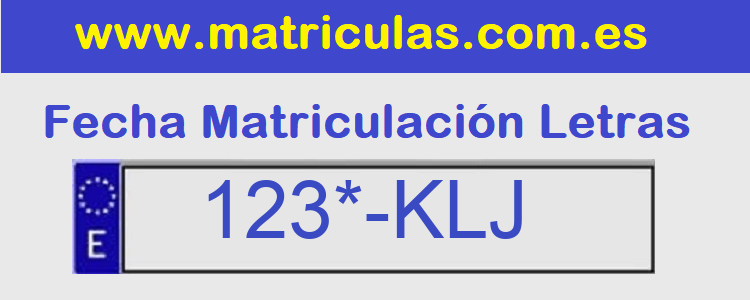 Matricula **** KLJ