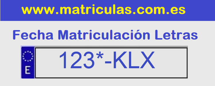Matricula **** KLX