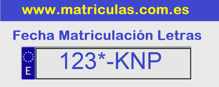 Matricula **** KNP
