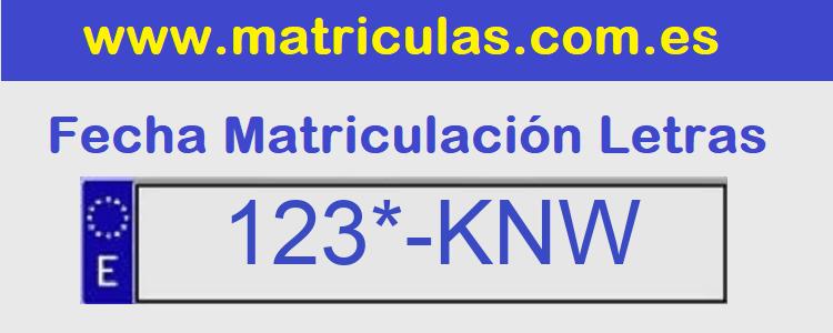 Matricula **** KNW