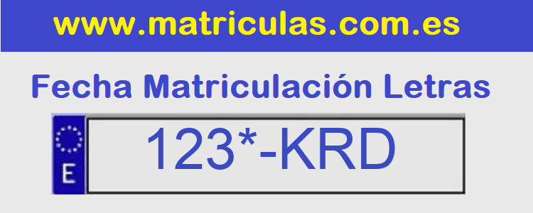Matricula **** KRD