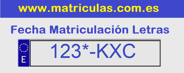 Matricula **** KXC