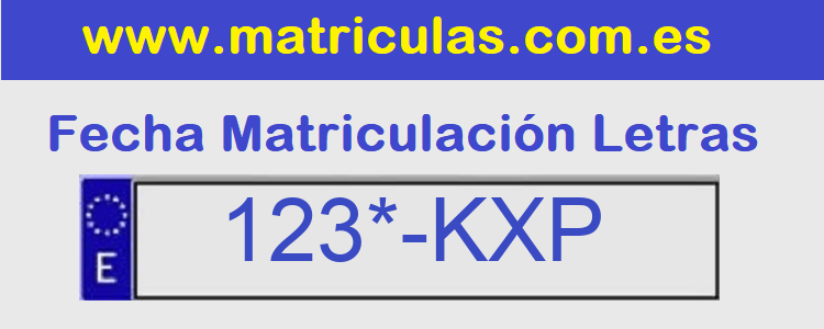Matricula **** KXP