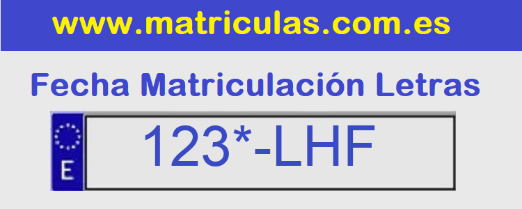 Matricula **** LHF