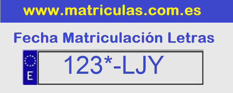Matricula **** LJY
