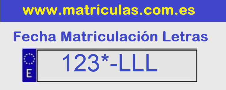 Matricula **** LLL