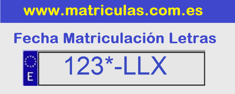 Matricula **** LLX