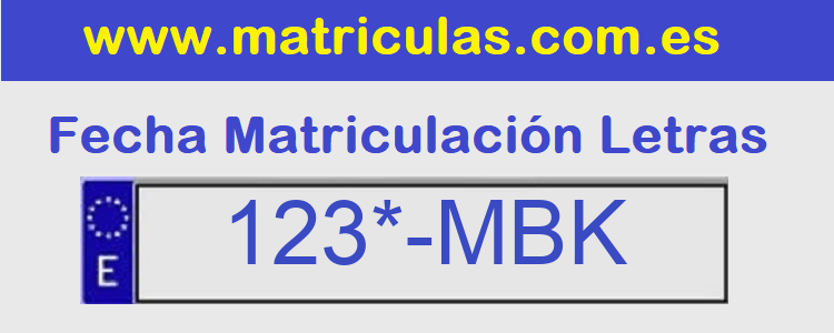 Matricula **** MBK