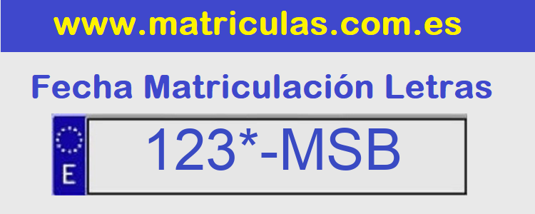 Matricula **** MSB