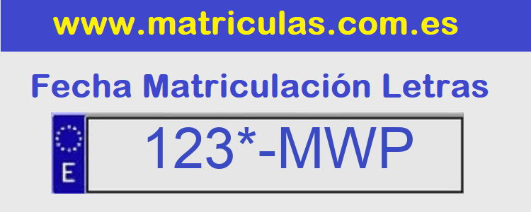 Matricula **** MWP