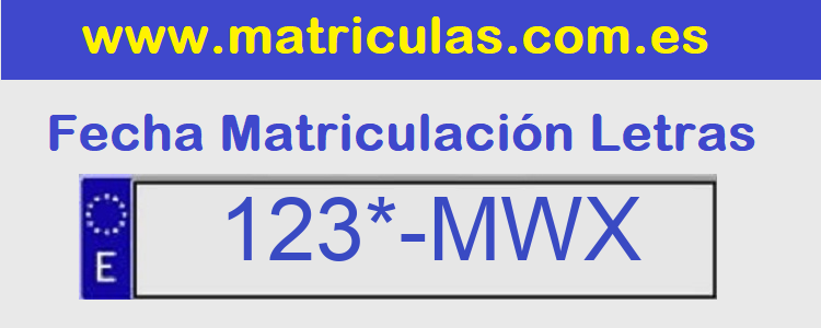 Matricula **** MWX