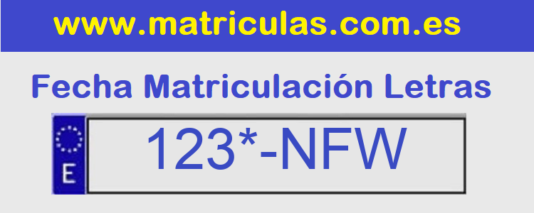 Matricula **** NFW