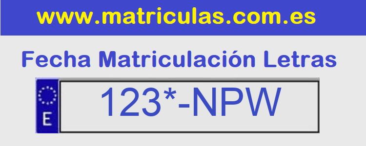 Matricula **** NPW