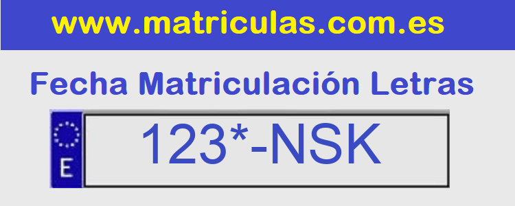 Matricula **** NSK