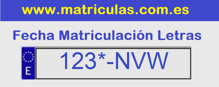 Matricula **** NVW