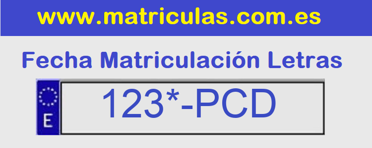 Matricula **** PCD
