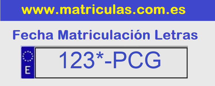 Matricula **** PCG