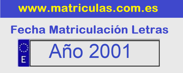 Matriculas Año  2001