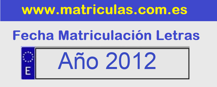 Matriculas Año  2012