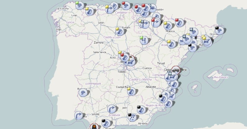 mapa estado carreteras DGT Informa del Estado del Tráfico y las Carreteras | Matriculas 