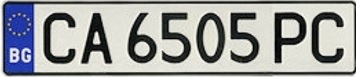 Matrícula de Bulgaria
