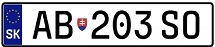 matricula SK Eslovaquia