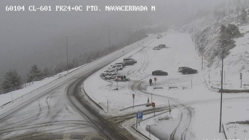 Cámara webcam en el Puerto de Navacerrada en directo y en tiempo real con vista sobre el tráfico